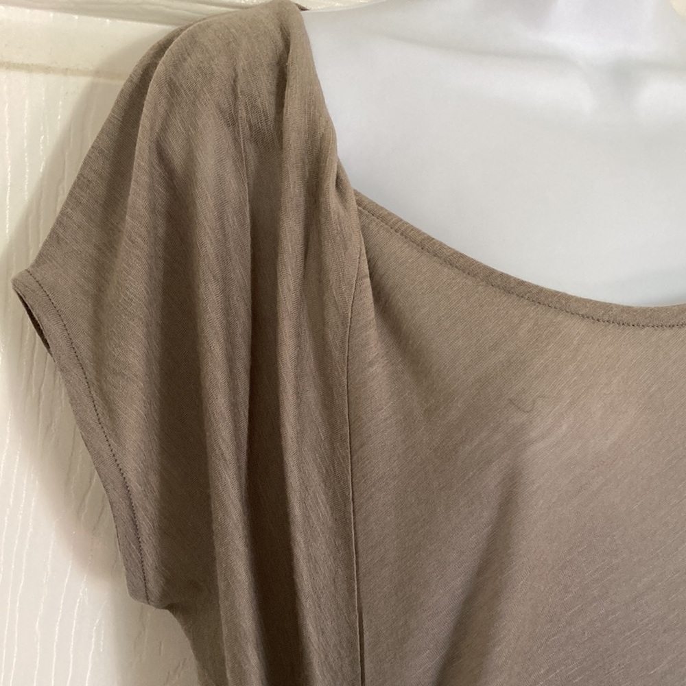 American Vintage Pullman Tunic Tee Shirt Top Gray Lightweight Tissue Wool M NWT - Picture 9 of 13